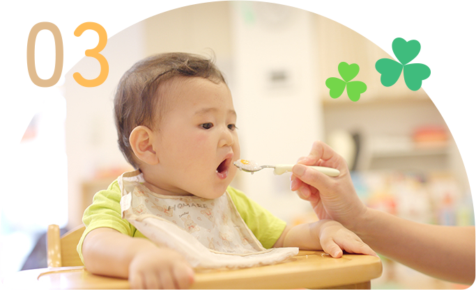 除去食など子供に合わせた対応が可能な自園給食